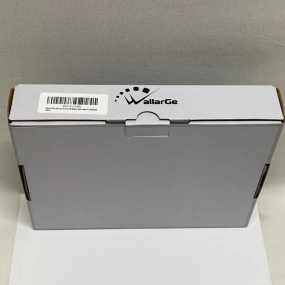 WallarGe Atomic Clock Black Indoor Temp Alarm 8.5" Battery Operated CL6008-B NIB - Picture 5 of 8